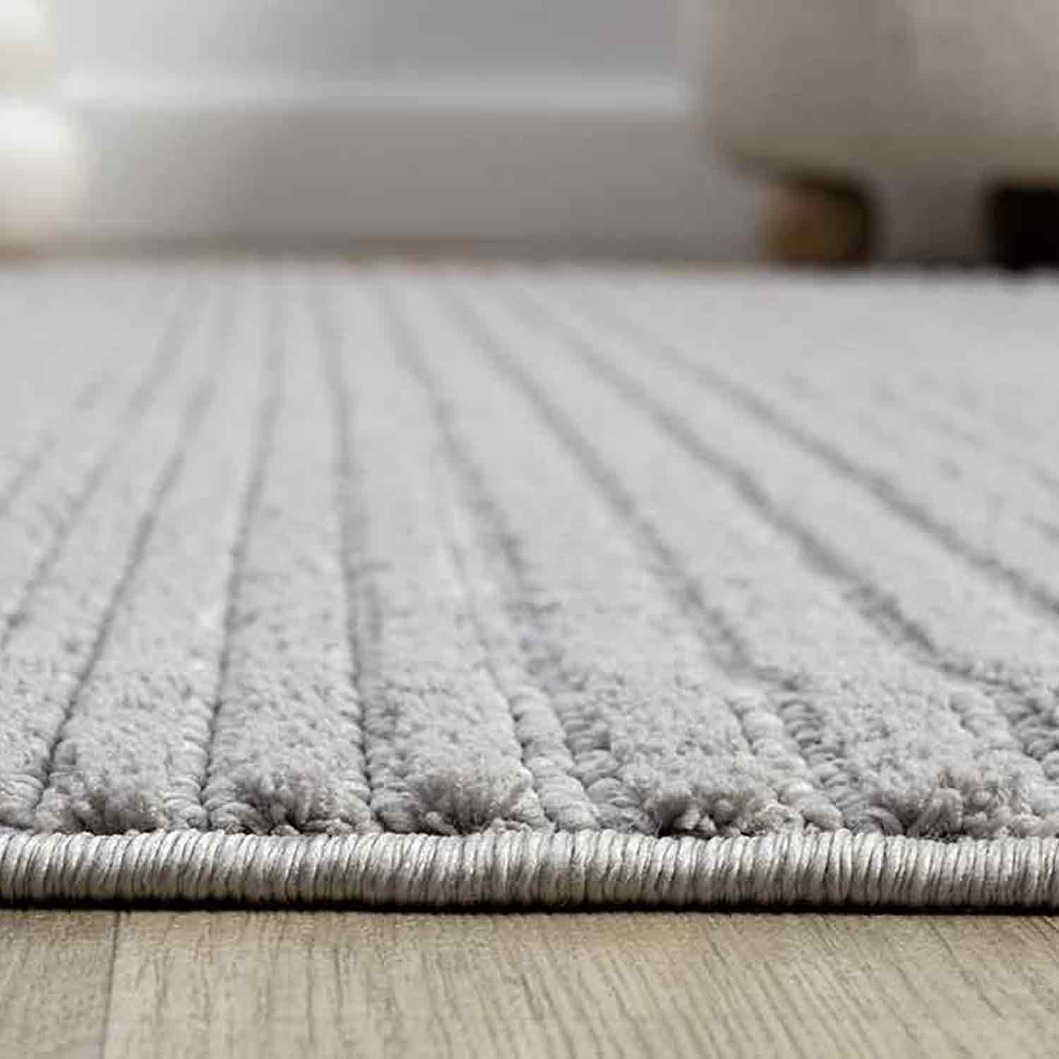 Minimalist Fitil Dokulu Kirli Gri Halısı-Pera Halı