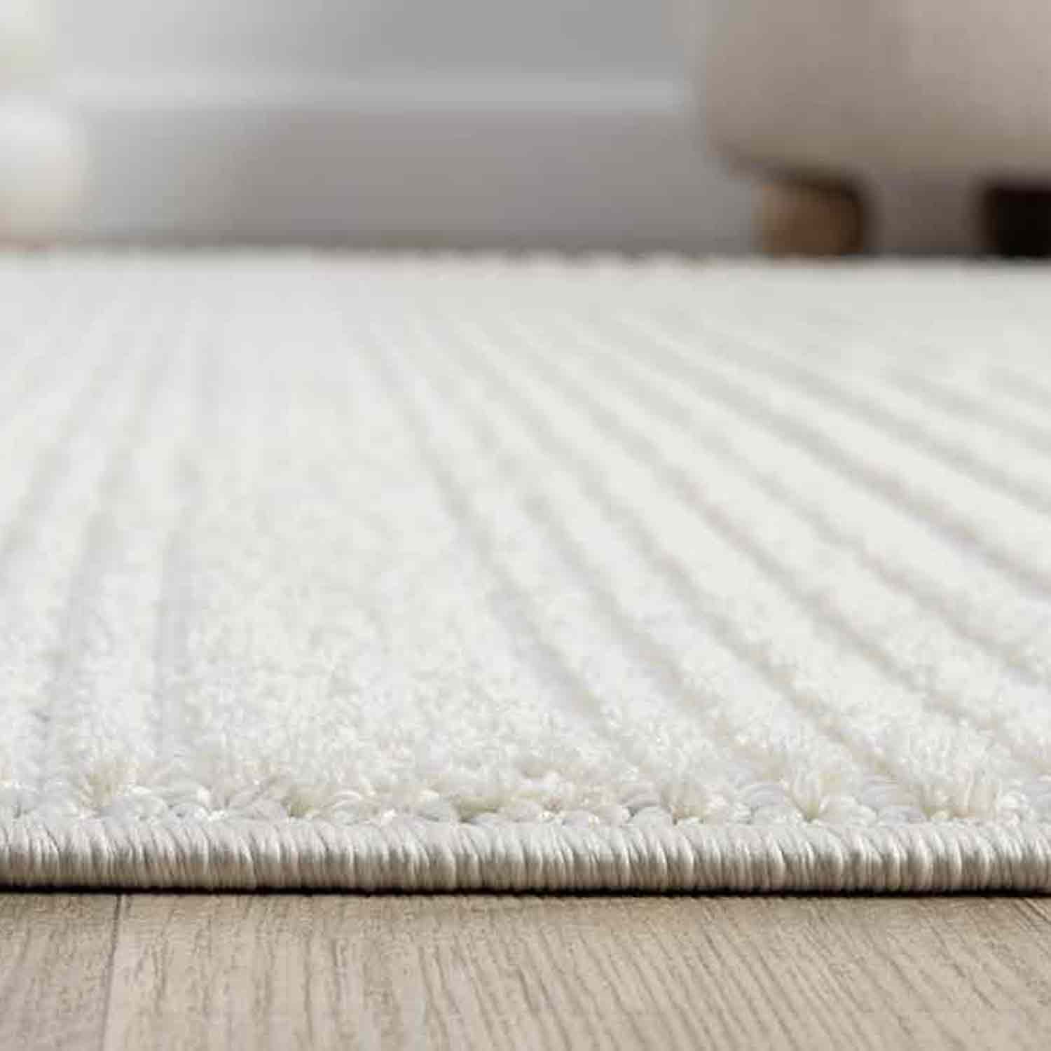 Minimalist Fitil Dokulu Kirli Krem Halısı-Pera Halı