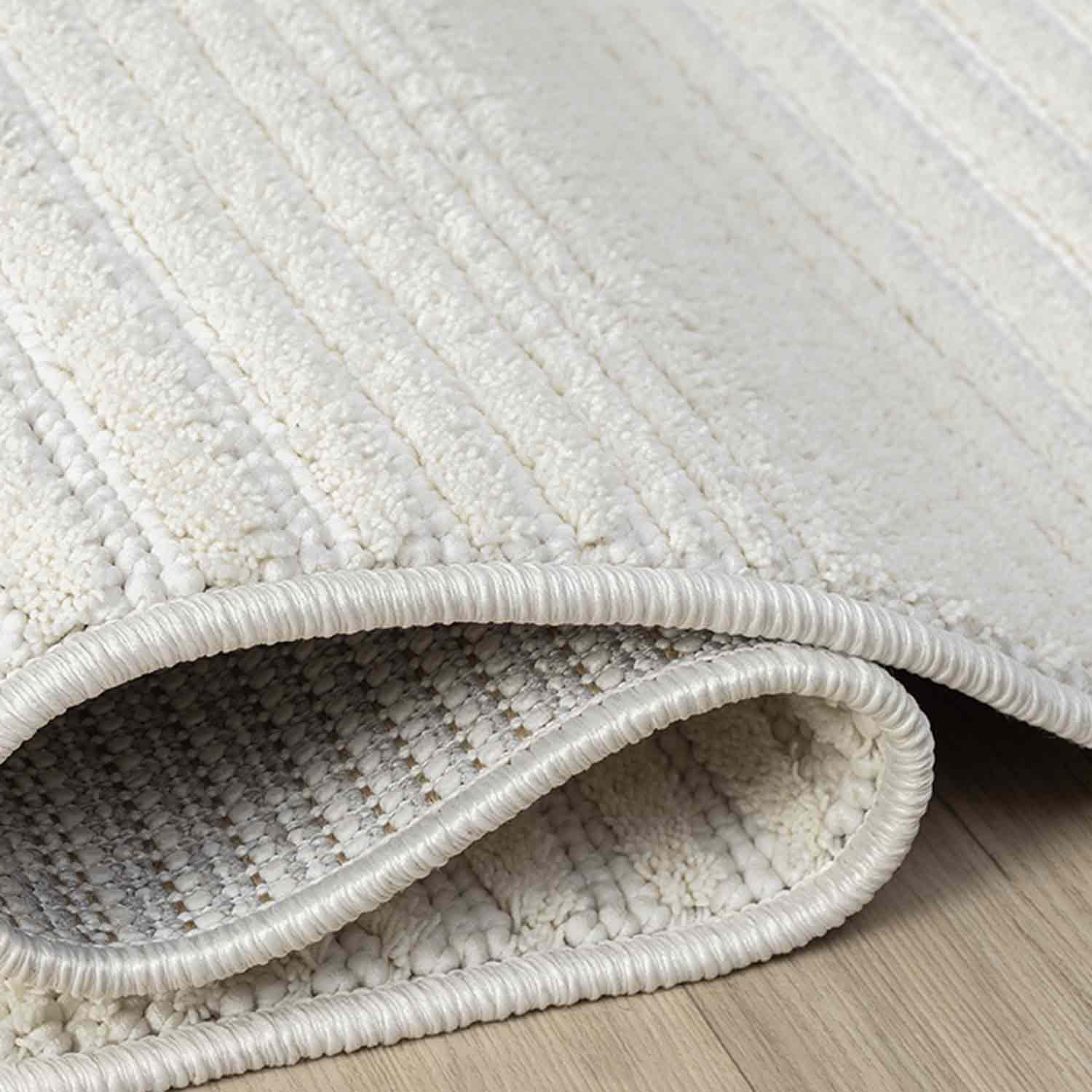 Minimalist Fitil Dokulu Kirli Krem Halısı-Pera Halı