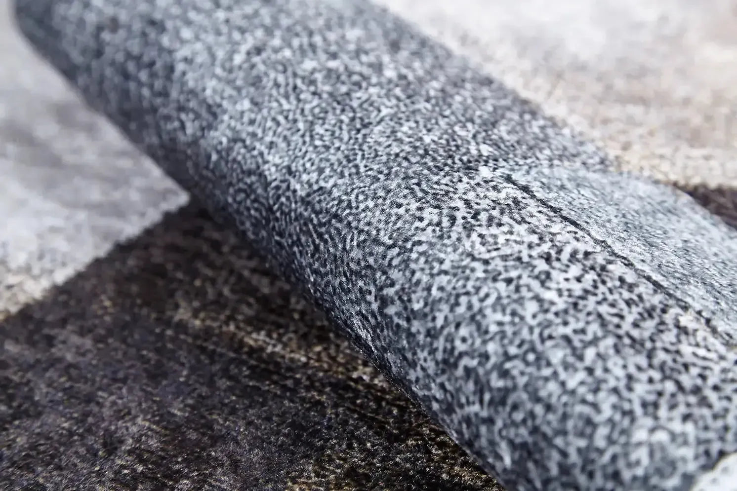 Modern Geometrik Kahve Gri Halı-Pera Halı