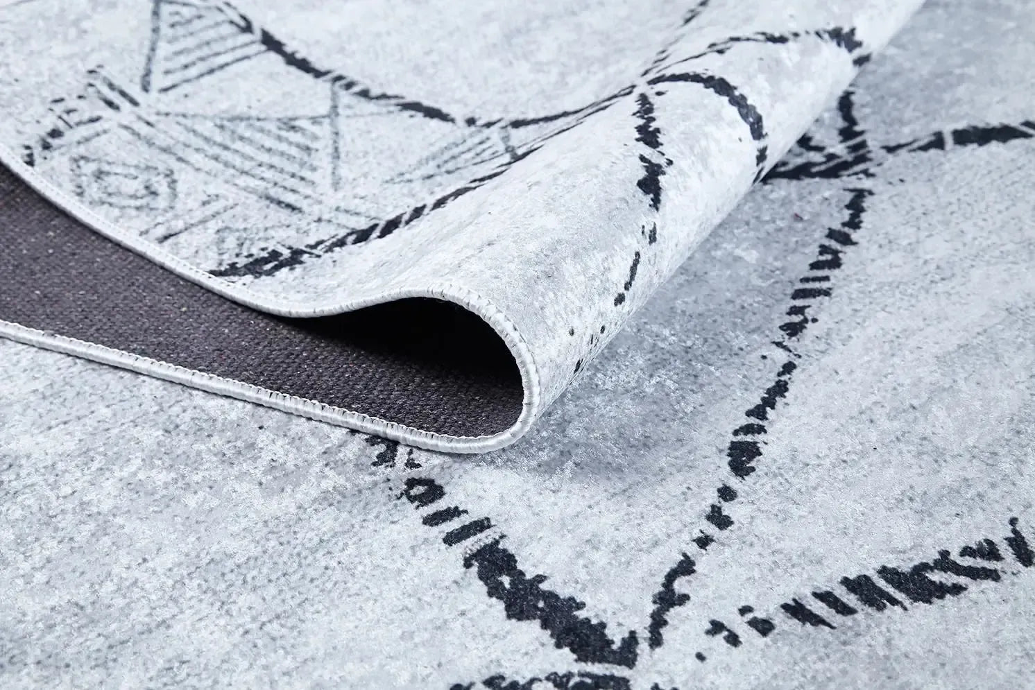 Modern İskandinav Çizgili Gri Halı-Pera Halı