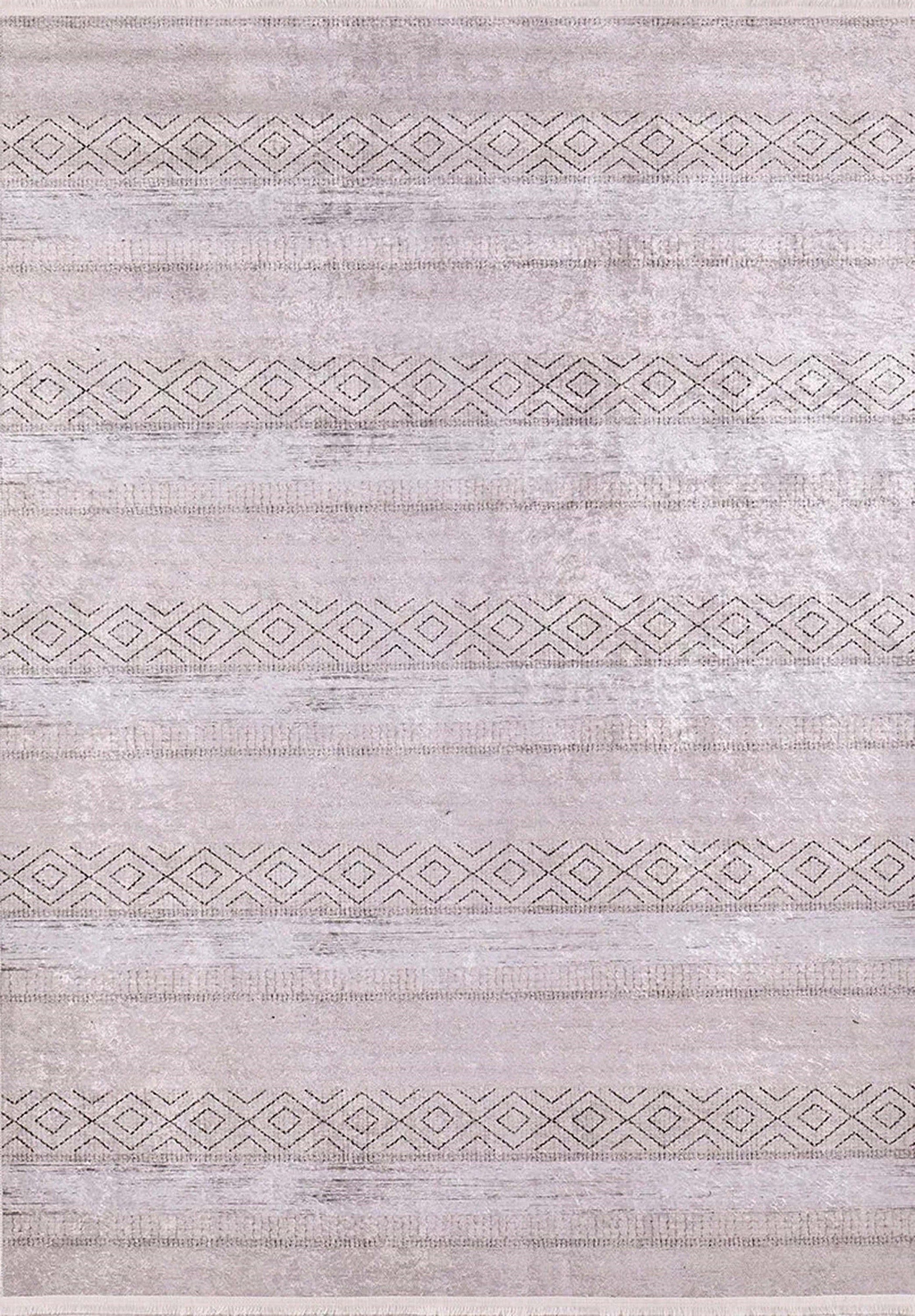 Pastel Pembe Gri Desenli Vintage Halı - Pera Halı