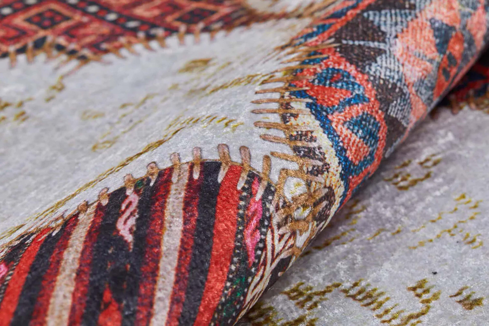 Fas Tarzı Renkli Petek Desenli Patchwork Halı - Pera Halı