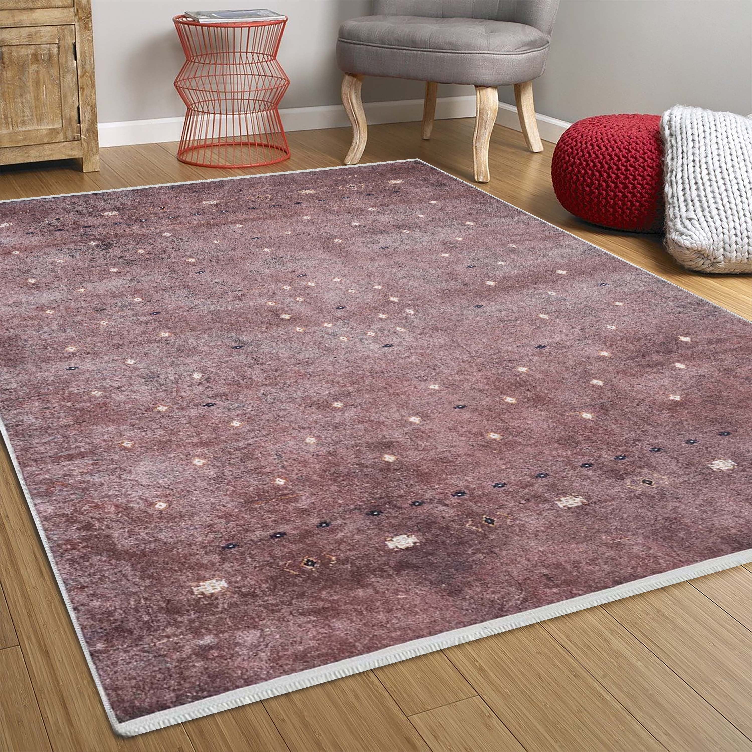 Kırmızı Kahverengi Uşak Desenli Kilim Halı - Pera Halı