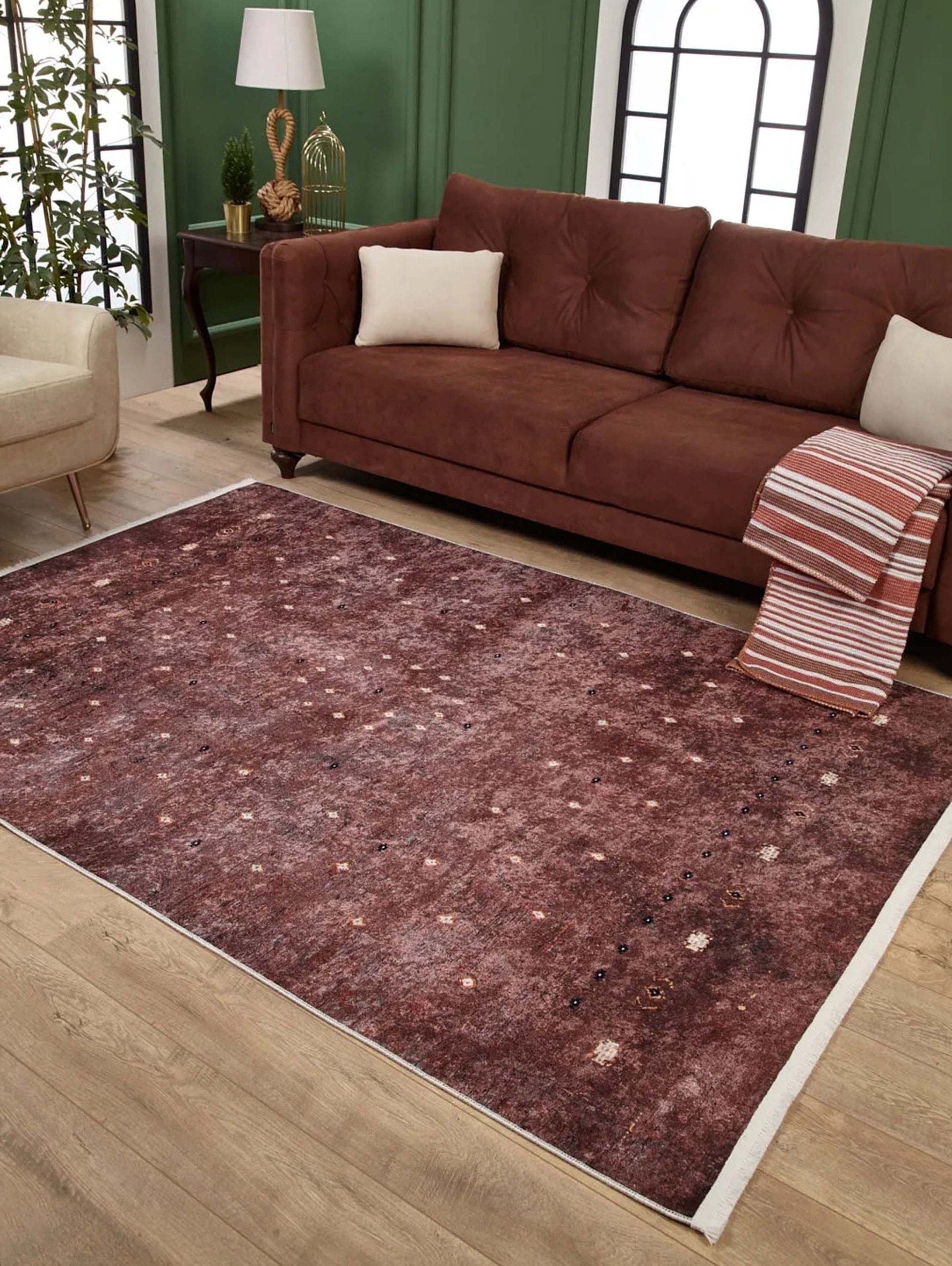 Kırmızı Kahverengi Uşak Desenli Kilim Halı - Pera Halı