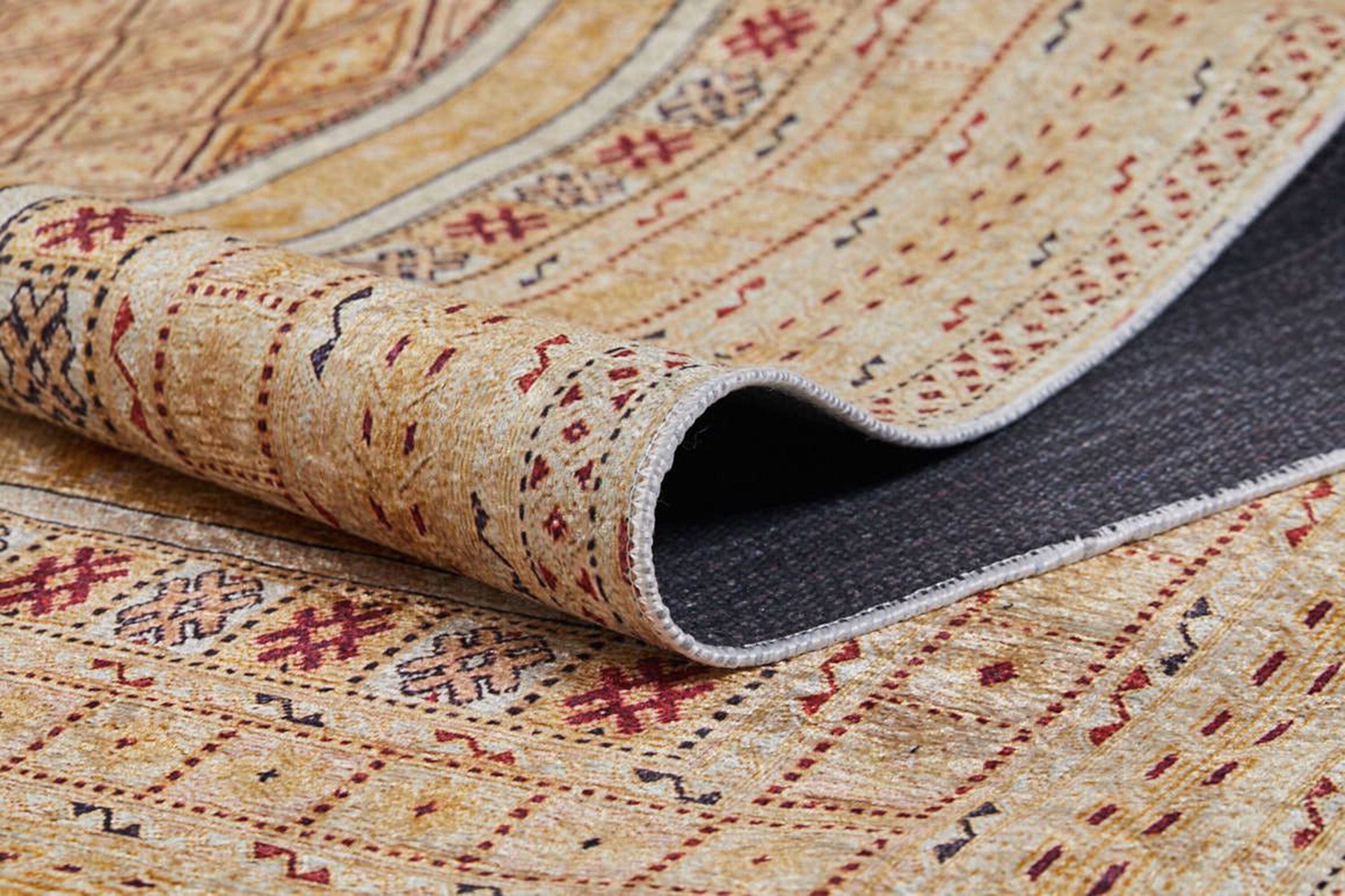 Bej Pastel Sarı Anadolu Kilim Halı - Pera Halı