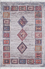 Örgü Saçaklı Çok Renkli Otantik Halı-Pera Halı