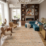 Plain Beige and Coffee Tones Wicker Textured Carpet