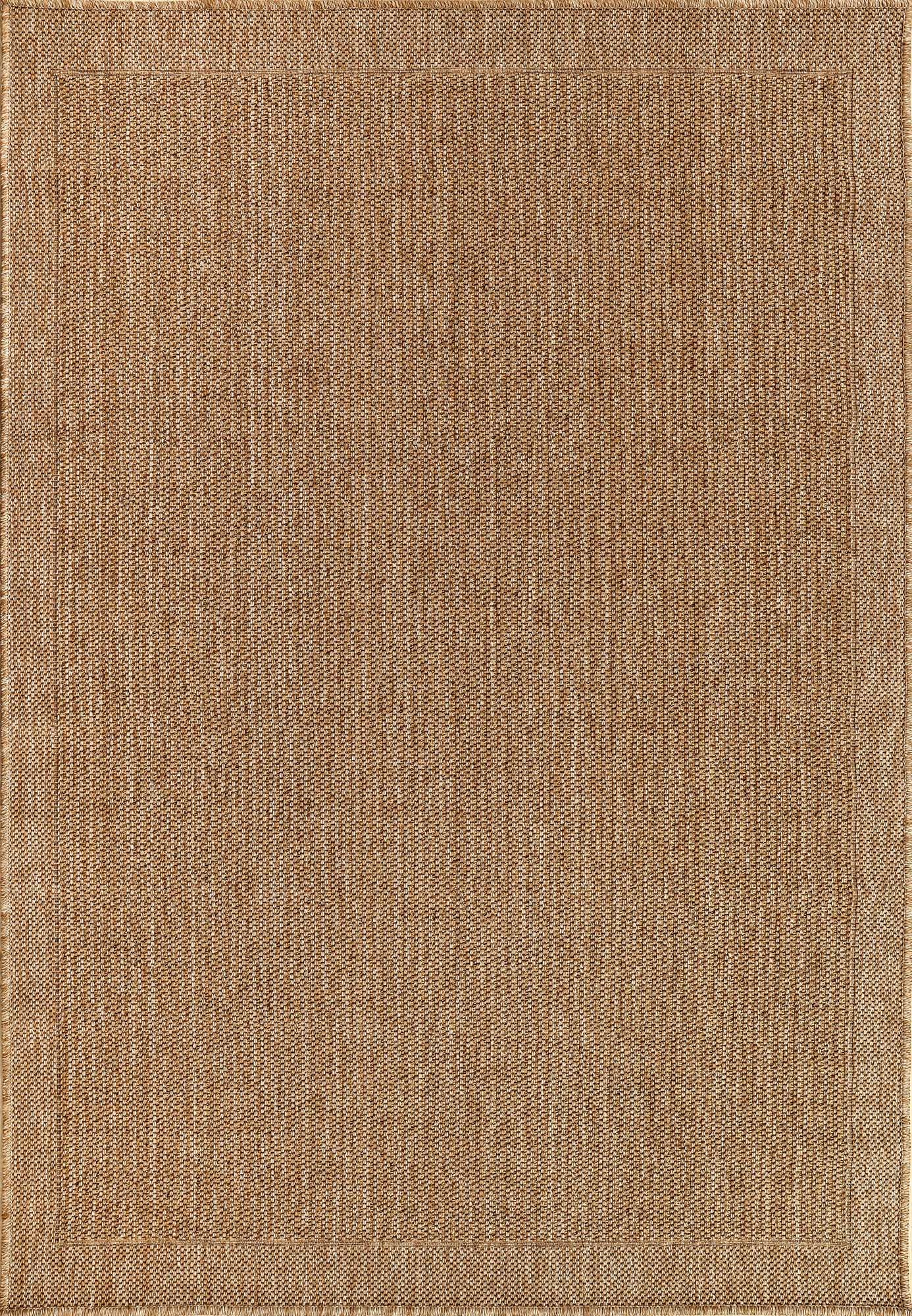 Karamel Kahve Hasır Örgü Halı