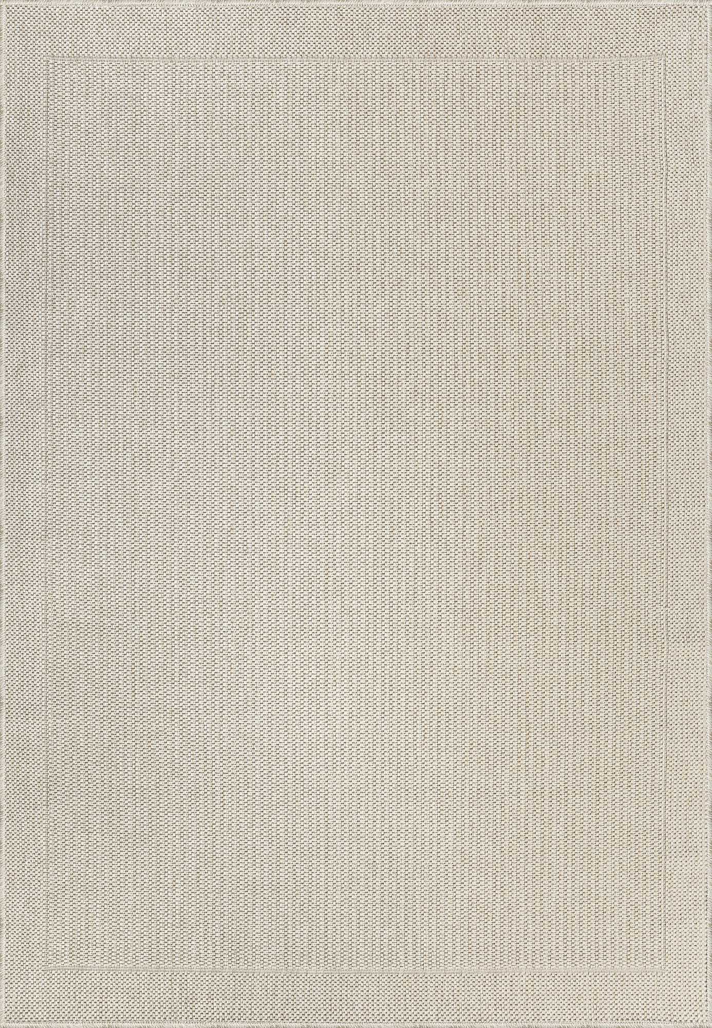 Krem Hasır Örgü Minimalist Halı