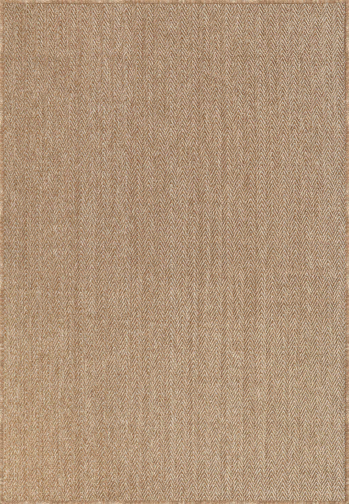 Kahve ve Beyaz Küçük Zikzak Sisal Halı - FM03W