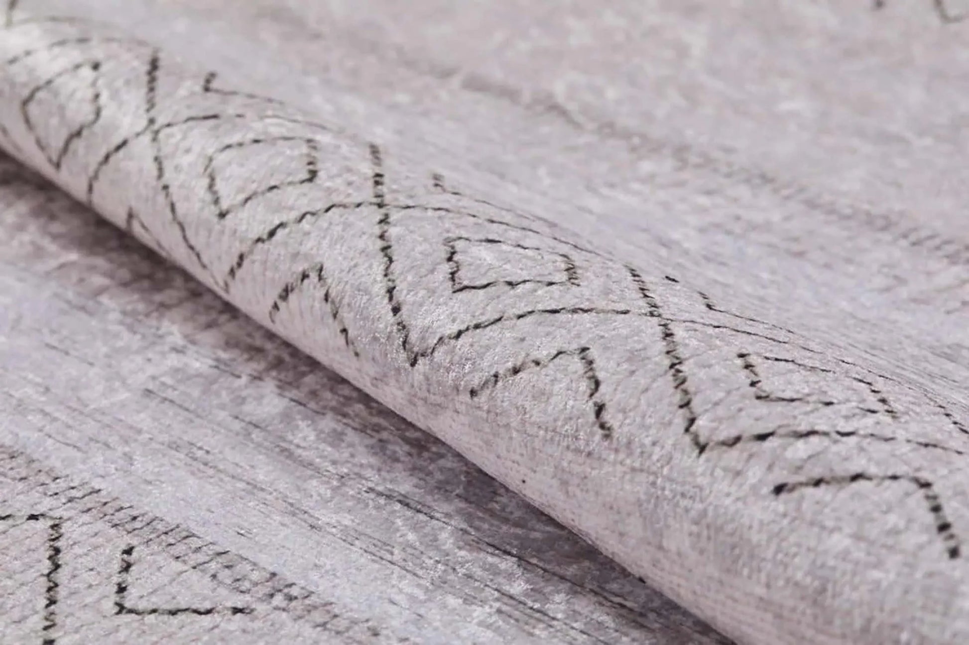 Pastel Pembe Gri Desenli Vintage Halı-Pera Halı