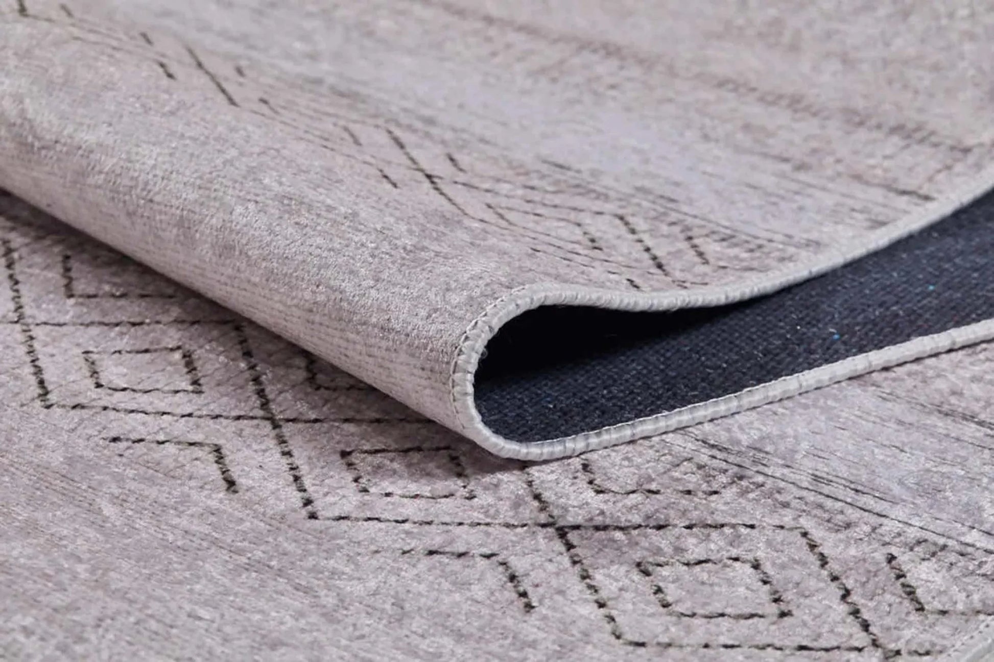 Pastel Pembe Gri Desenli Vintage Halı-Pera Halı