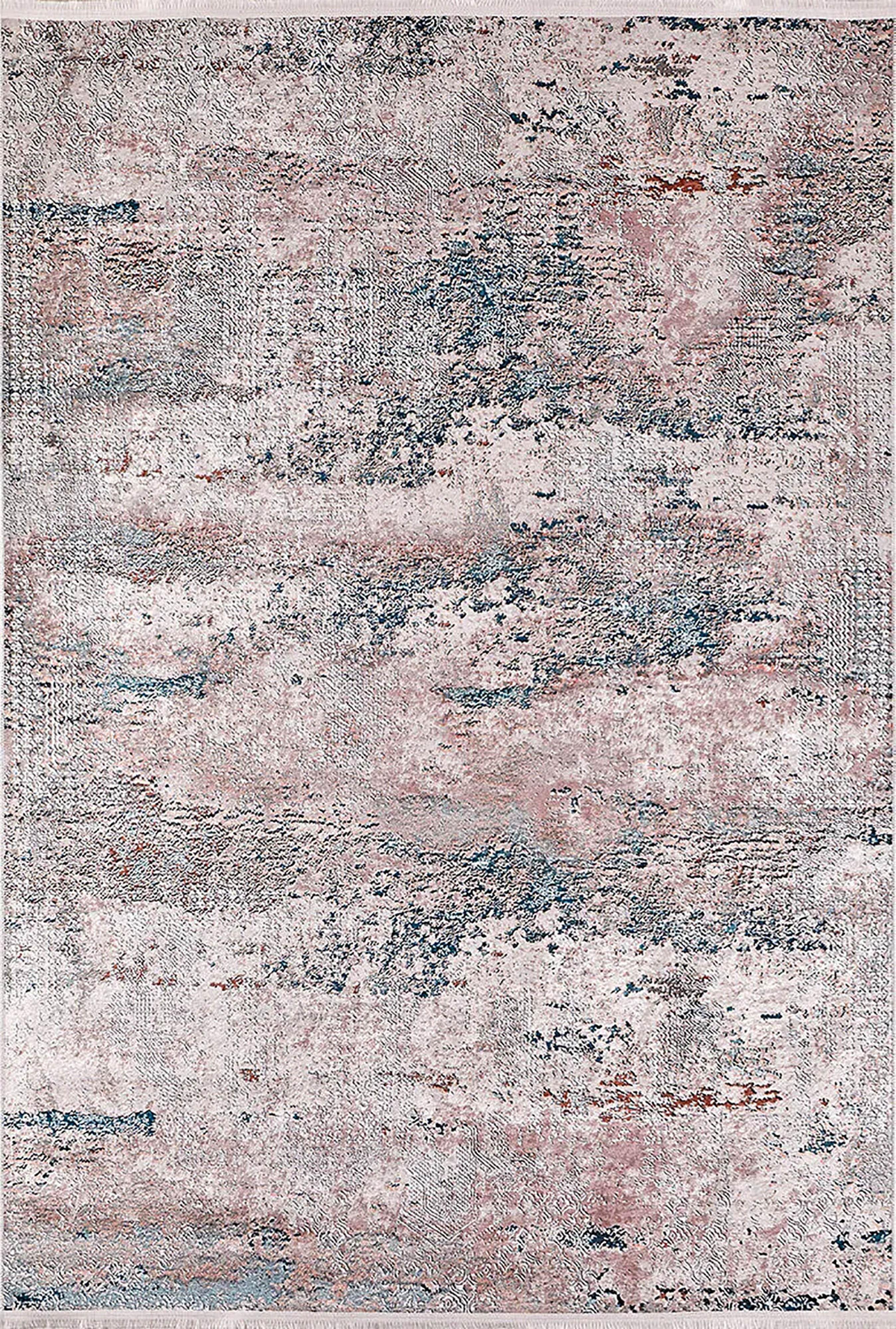 Pastel Pembe, Mavi ve Krem Modern Soyut Halı-Pera Halı