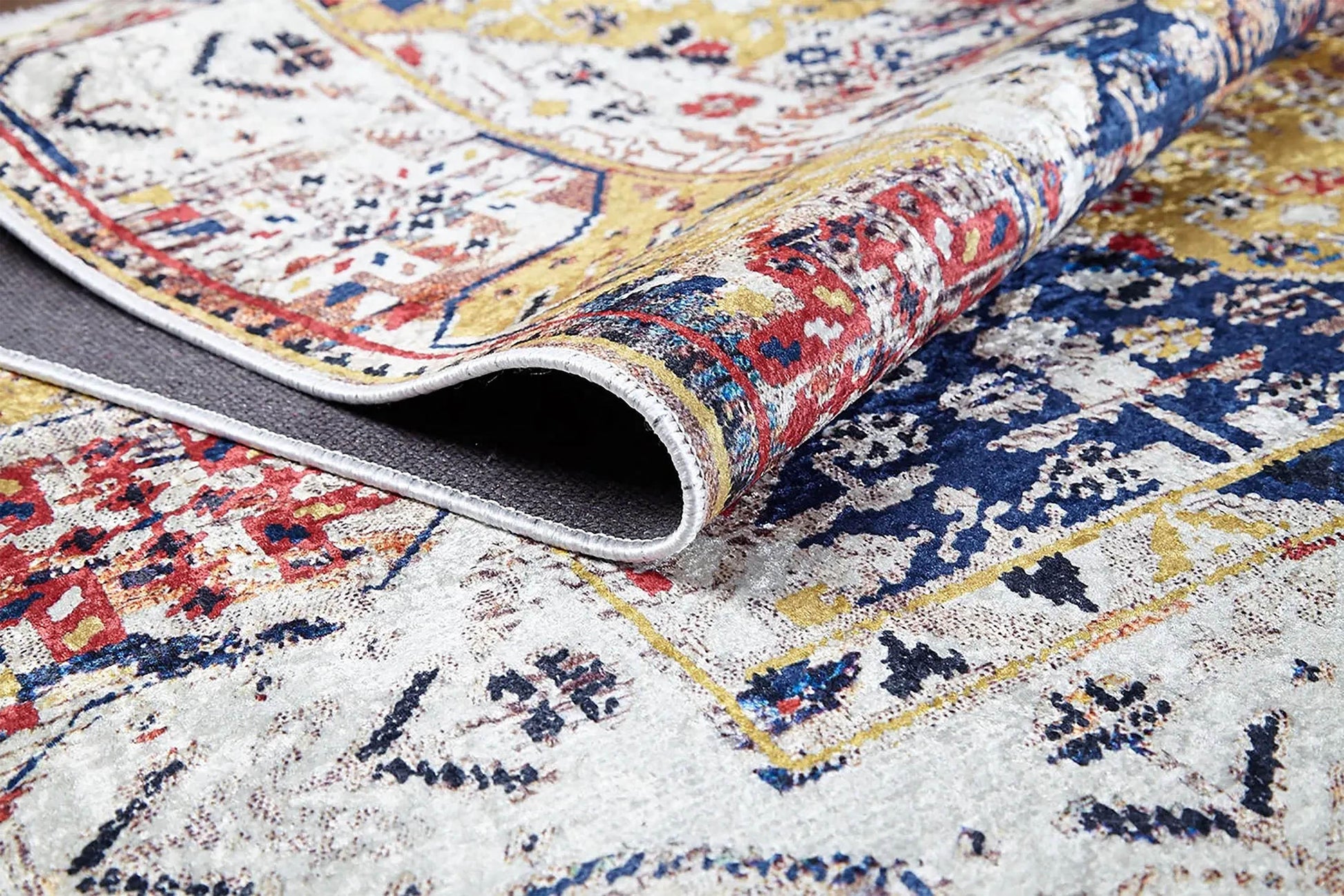 Pembe Bej Çok Renkli Bohem Modern Halı-Pera Halı