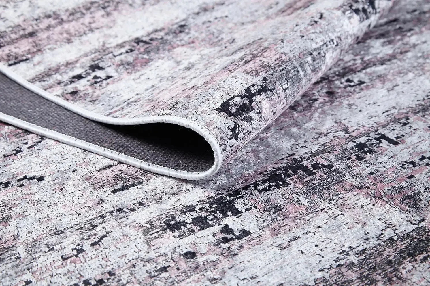 Pembe Fırça Darbeli Modern Halı-Pera Halı