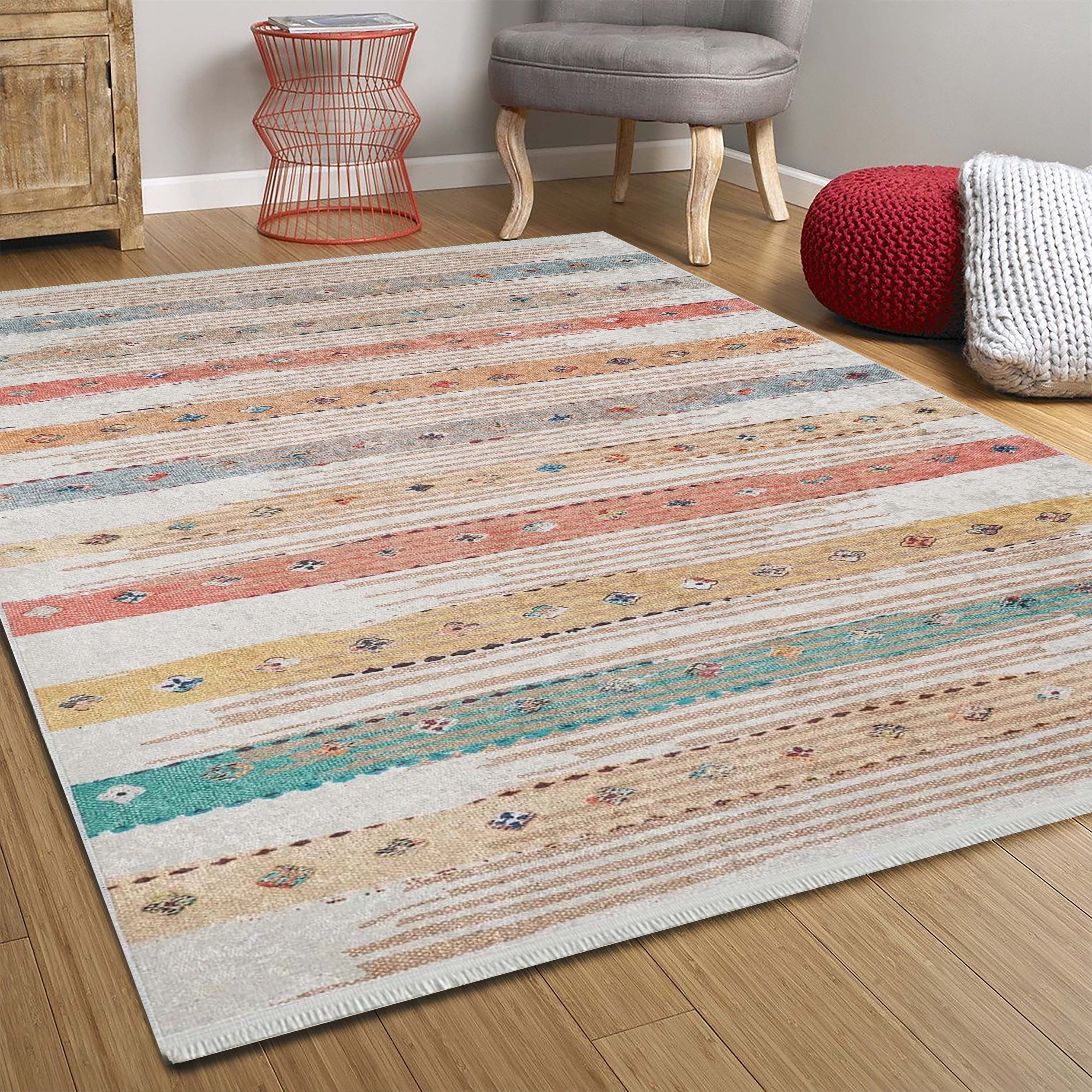 Boho Renkli Çocuk Odası Halısı - Pera Halı