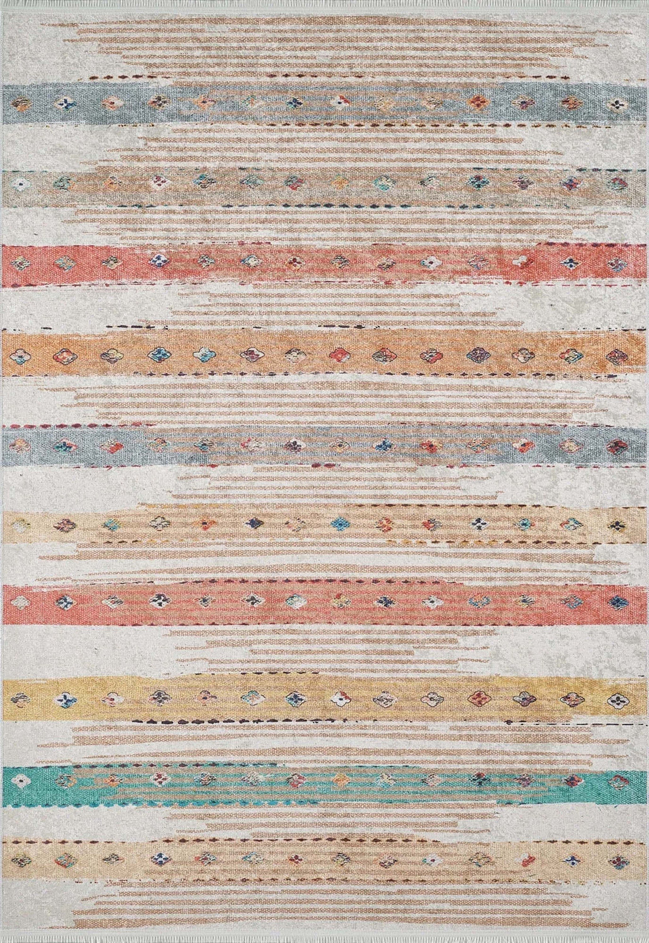 Boho Renkli Çocuk Odası Halısı - Pera Halı