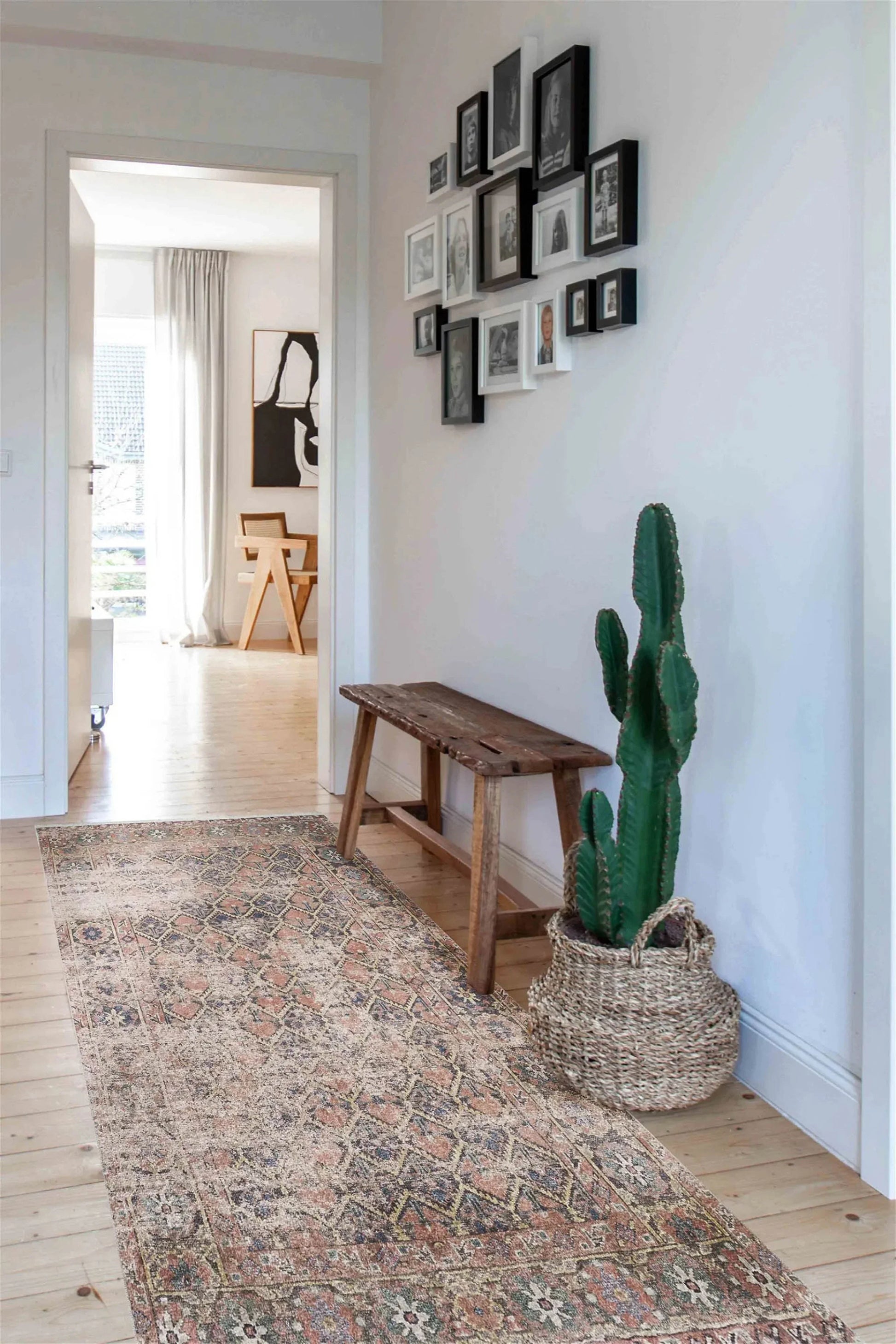 Petek Desenli Açık Pembe Modern Halı-Pera Halı