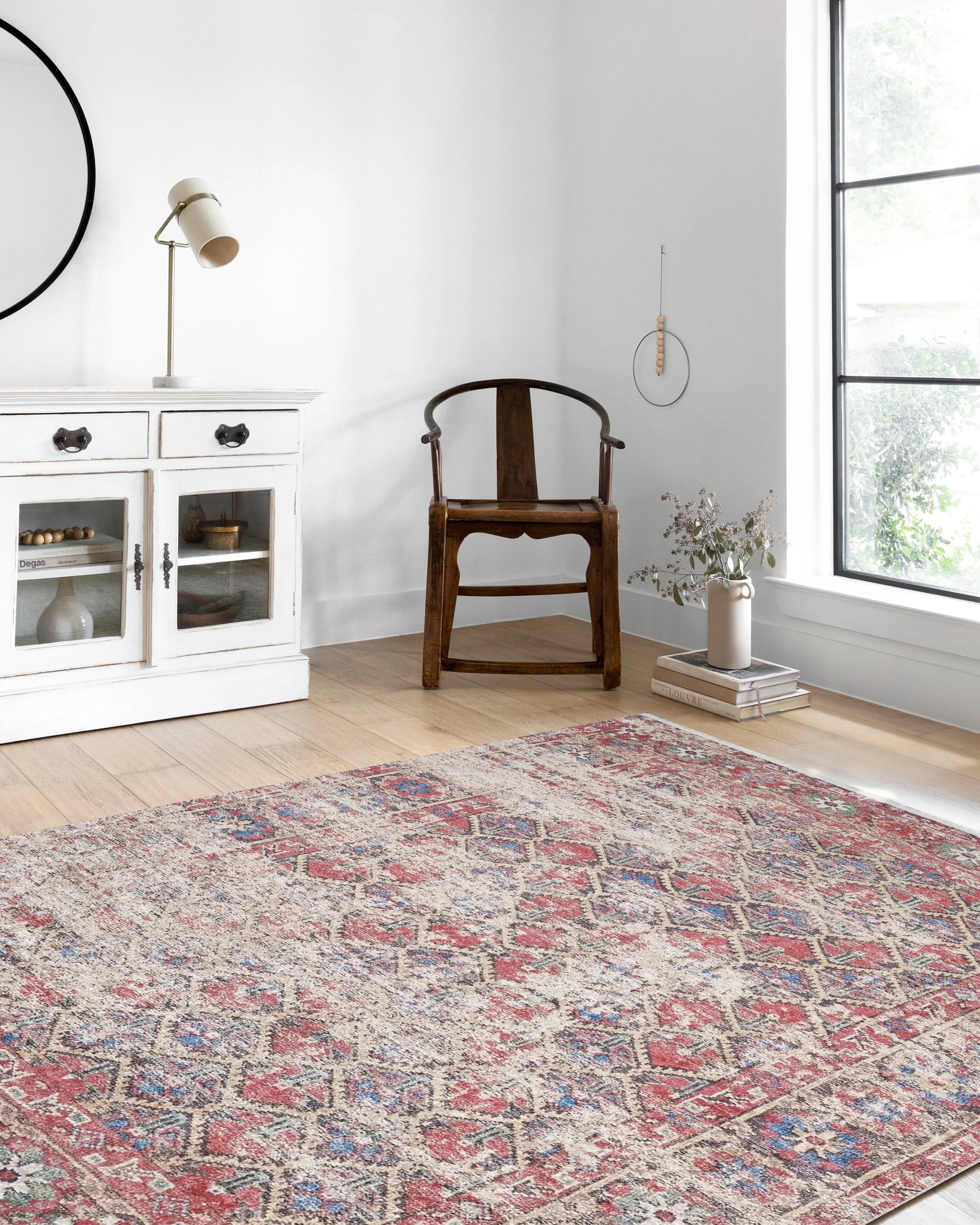 Petek Desenli Kırmızı Modern Halı-Pera Halı