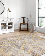 Petek Desenli Sarı Modern Halı-Pera Halı