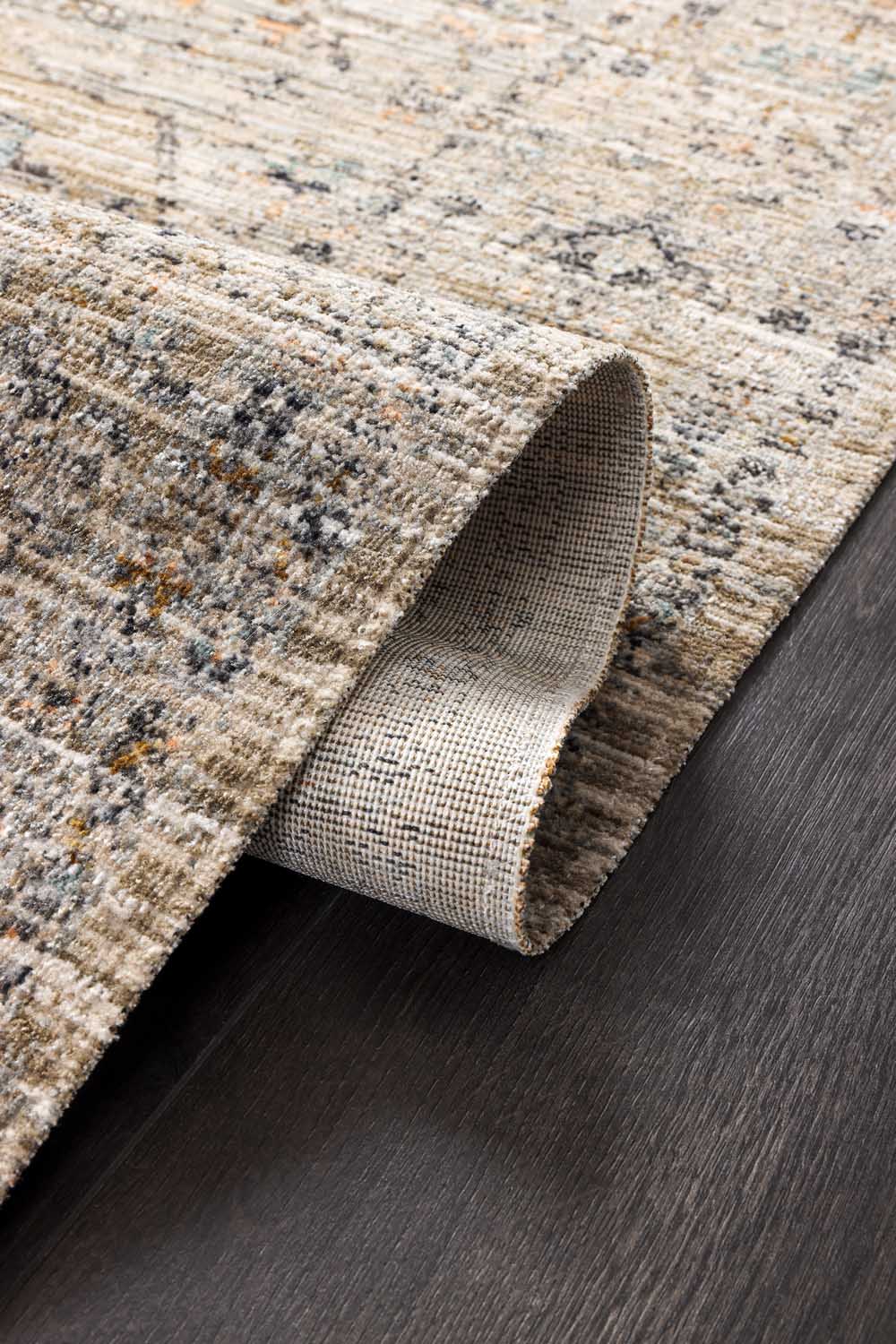 Antrasit Eskitme Desenli Modern Halı - FMRT03