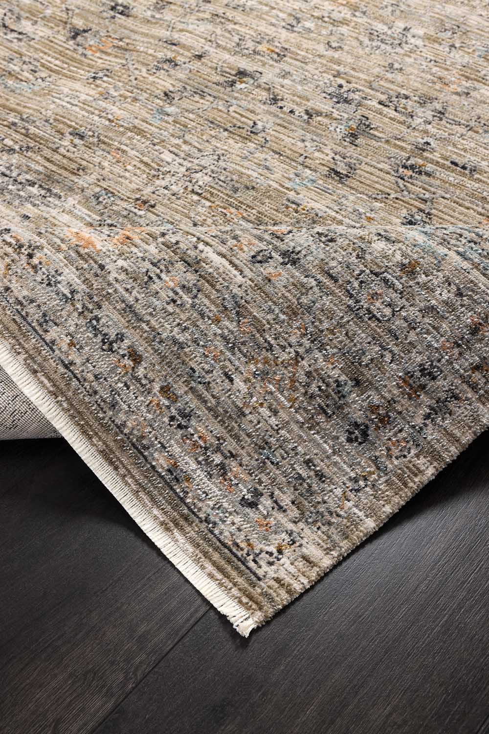 Antrasit Eskitme Desenli Modern Halı - FMRT03