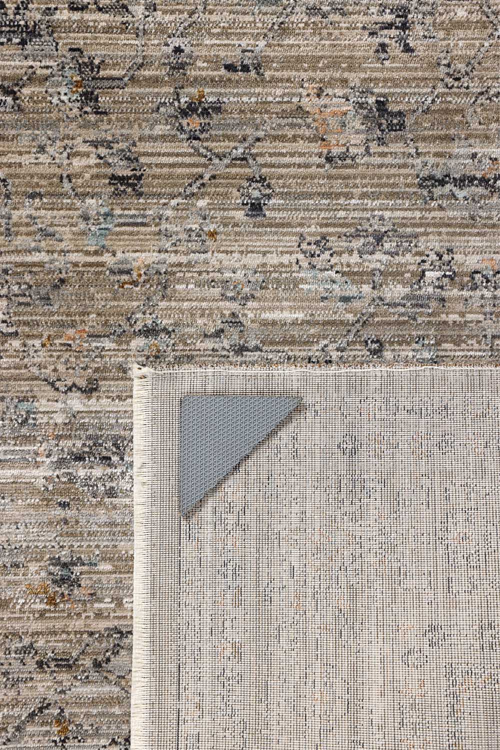 Antrasit Eskitme Desenli Modern Halı - FMRT03