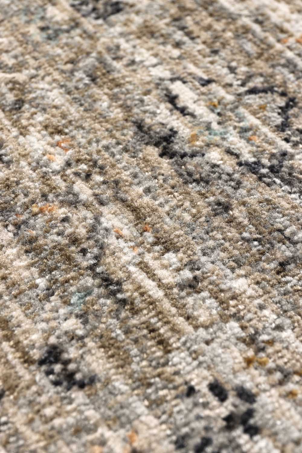 Antrasit Eskitme Desenli Modern Halı - FMRT03