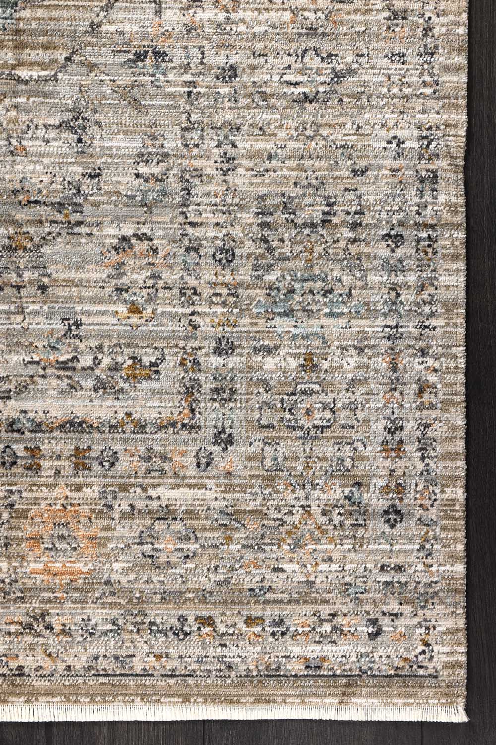 Antrasit Eskitme Desenli Modern Halı - FMRT03