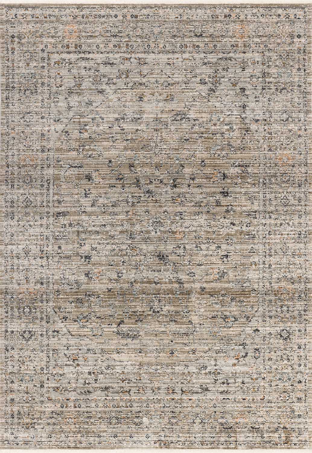 Antrasit Eskitme Desenli Modern Halı - FMRT03