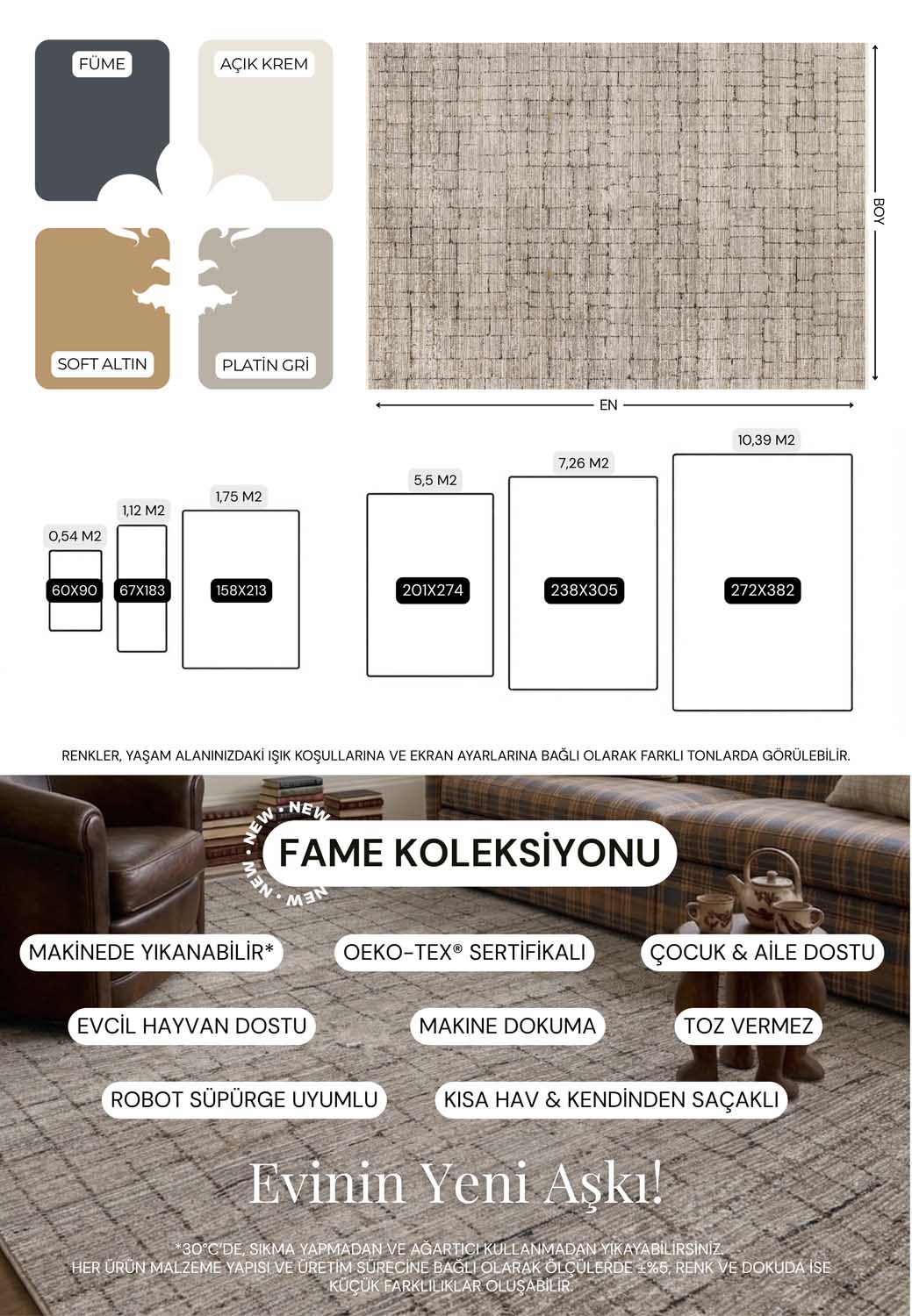 Plain Beige and Coffee Tones Wicker Textured Carpet