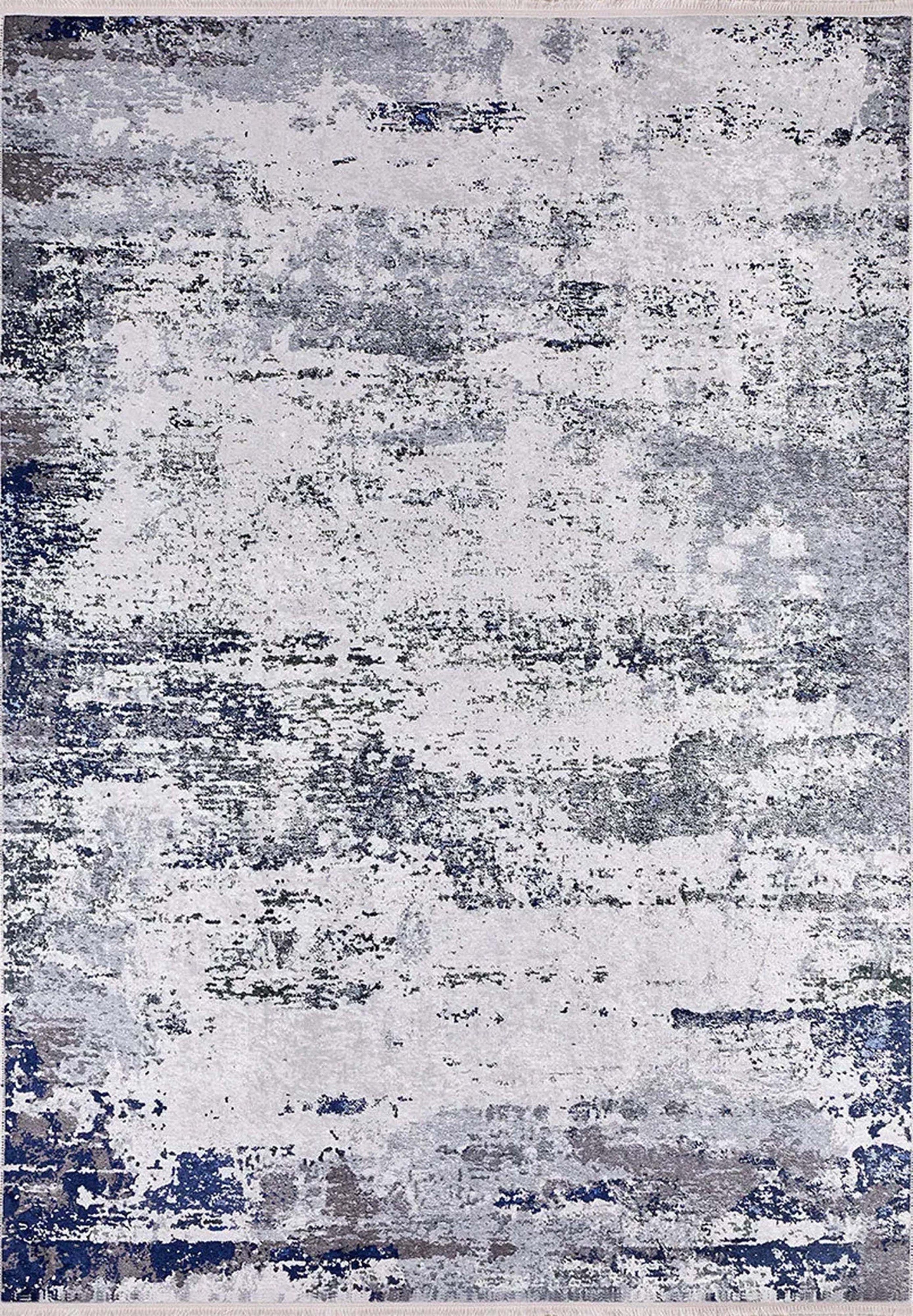 Abstract Desenli Eskitme Gri Halı - Pera Halı