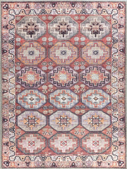 Vintage Carpet with Tile and Geometric Patterns