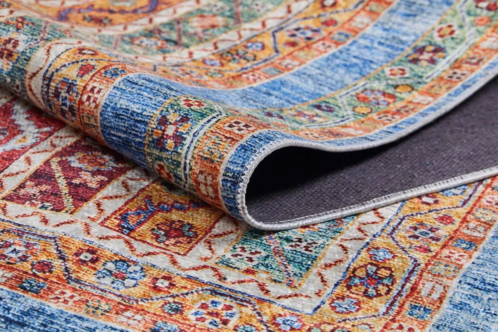 Renkli Çizgili Vintage Halı-Pera Halı