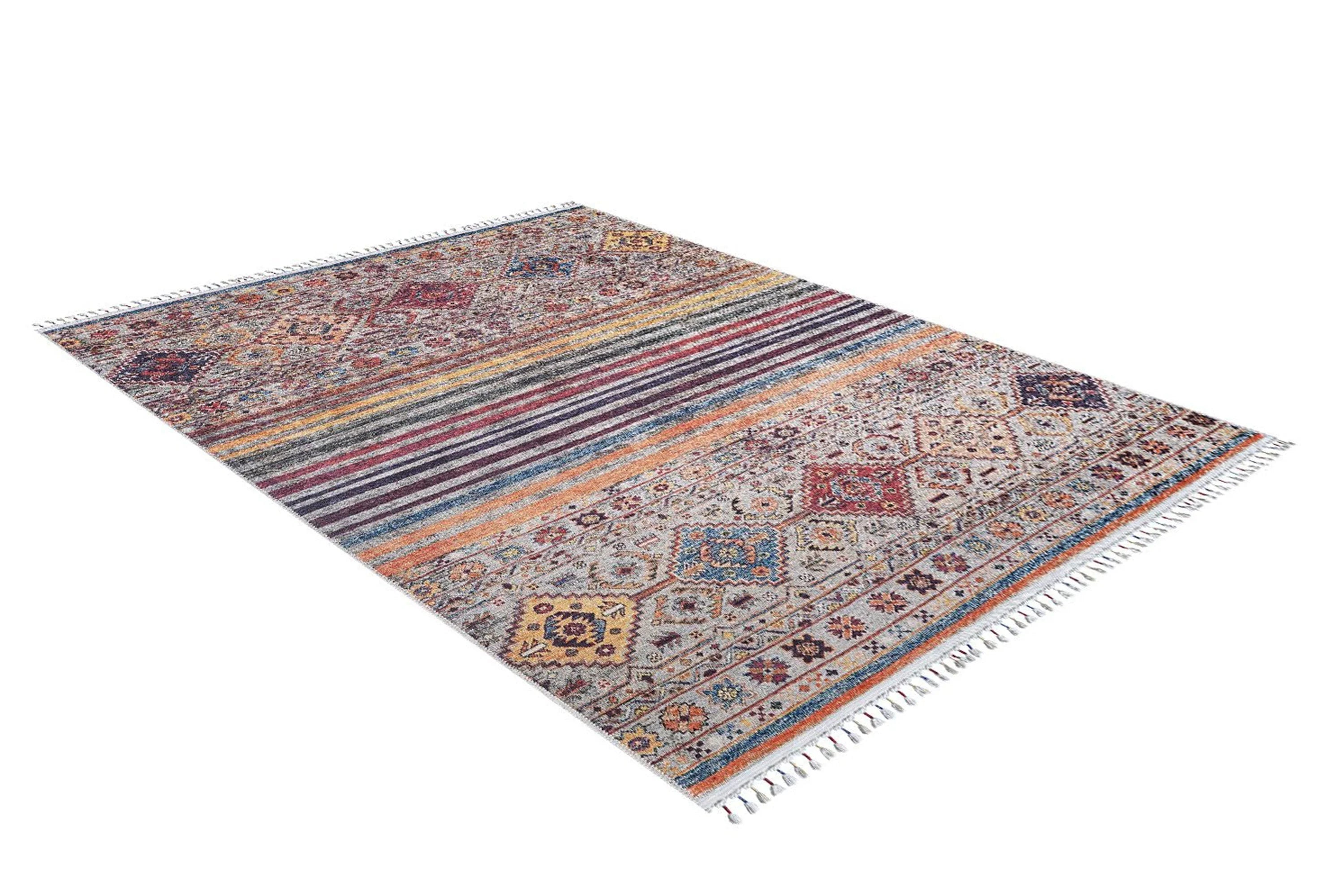 Renkli Geometrik Desenli Kilim Halı-Pera Halı