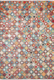 Renkli Kare Desenli Anadolu Kilim Halı-Pera Halı