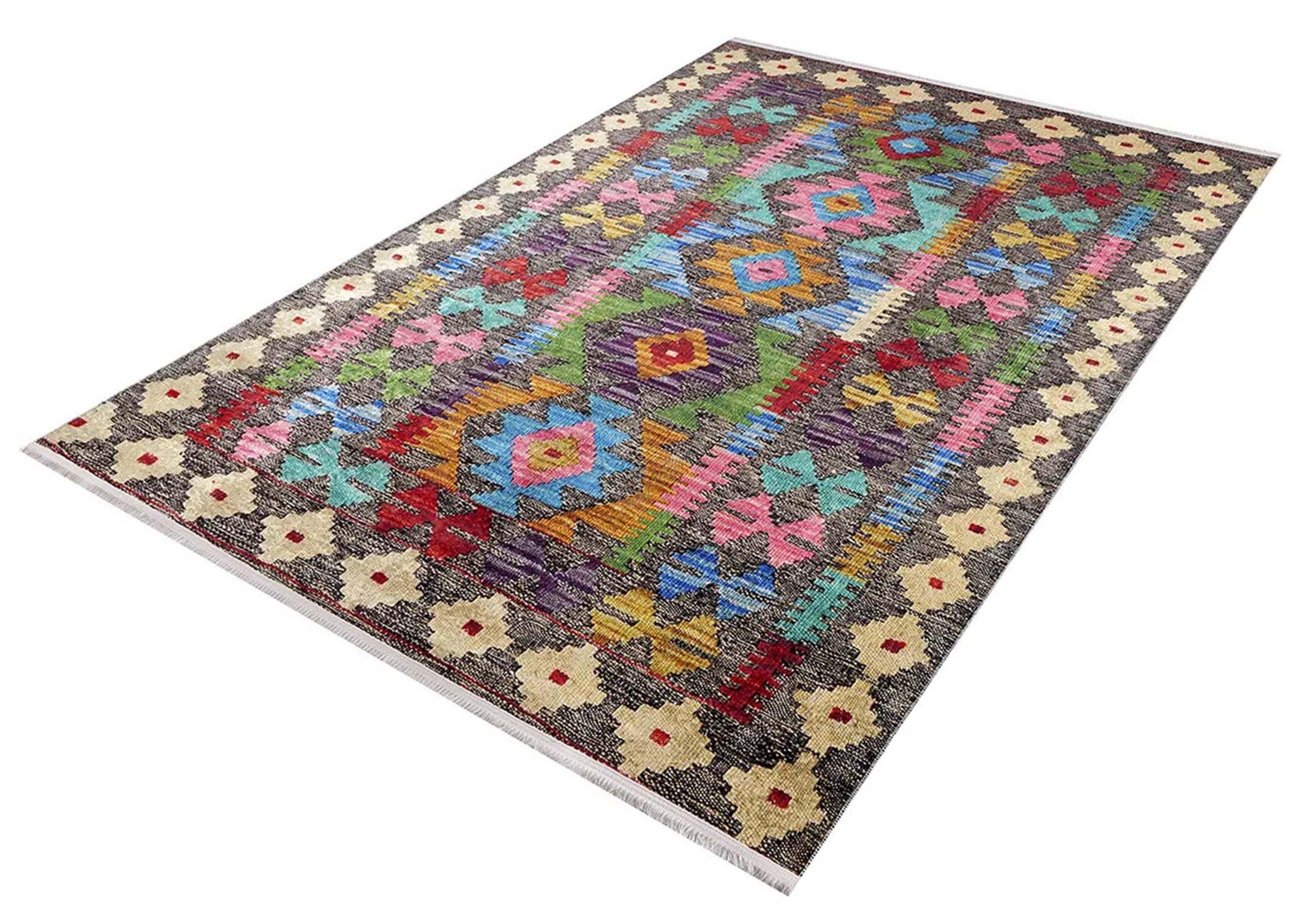 Renkli Vintage Kilim Halısı-Pera Halı