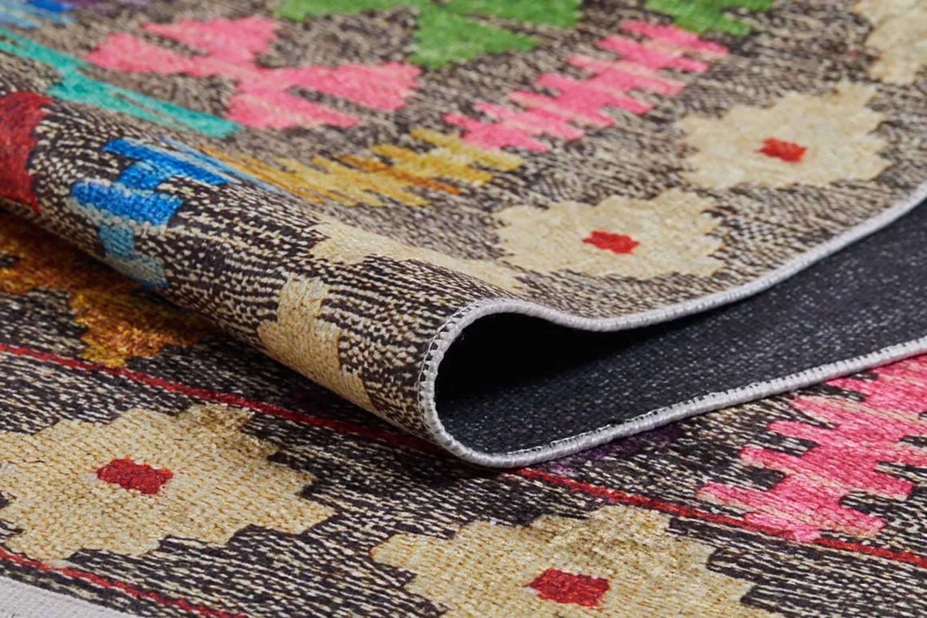 Renkli Vintage Kilim Halısı-Pera Halı