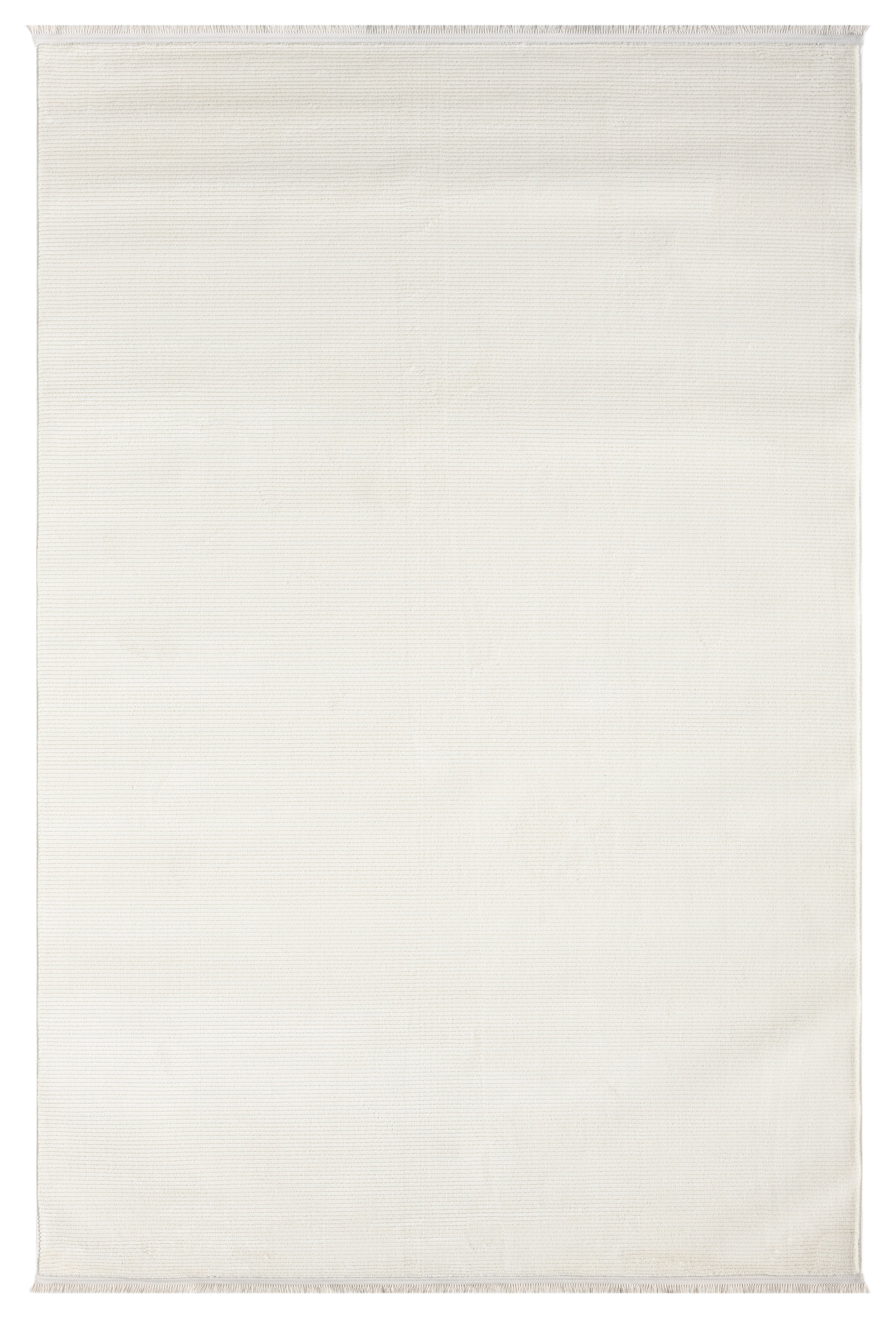Krem Beyaz Sade Dikey Çizgili Modern Halı