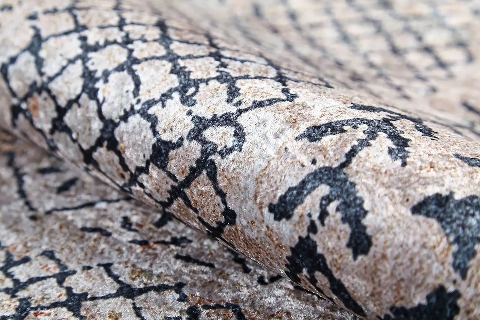 Sade Bej Geometrik Modern Halı-Pera Halı