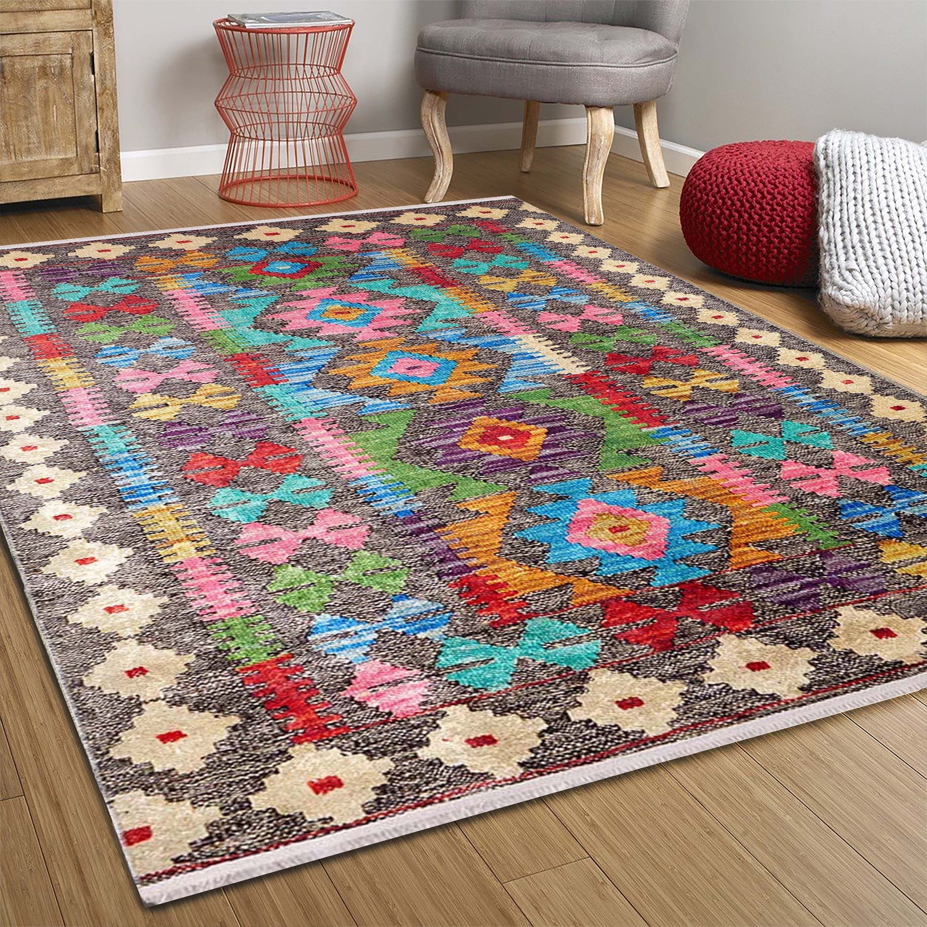 Renkli Vintage Kilim Halısı - Pera Halı