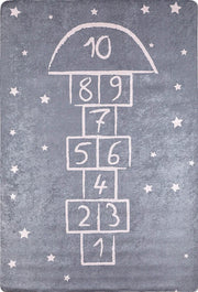 Seksek Gri Yıldızlı Çocuk Halısı-Pera Halı