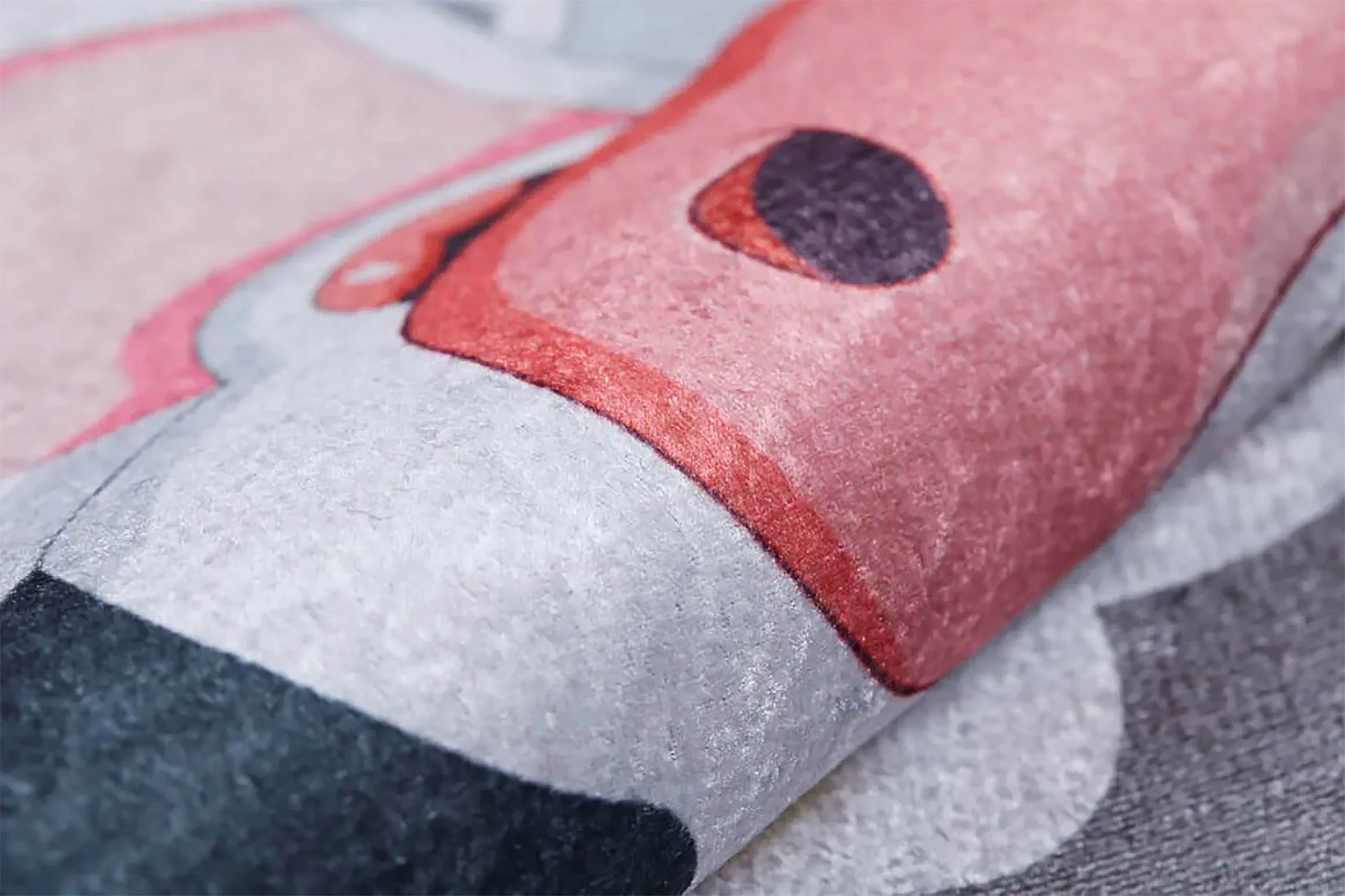 Sevimli İnek Desenli Pembe Bordürlü Çocuk Odası Halısı-Pera Halı