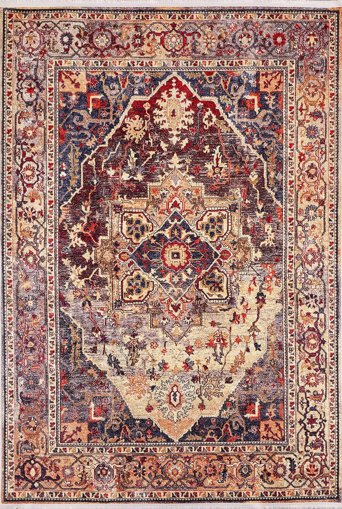 Sıcak Toprak Tonlu Bej Uşak Desenli Halı