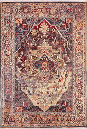 Sıcak Toprak Tonlu Bej Uşak Desenli Halı-Pera Halı