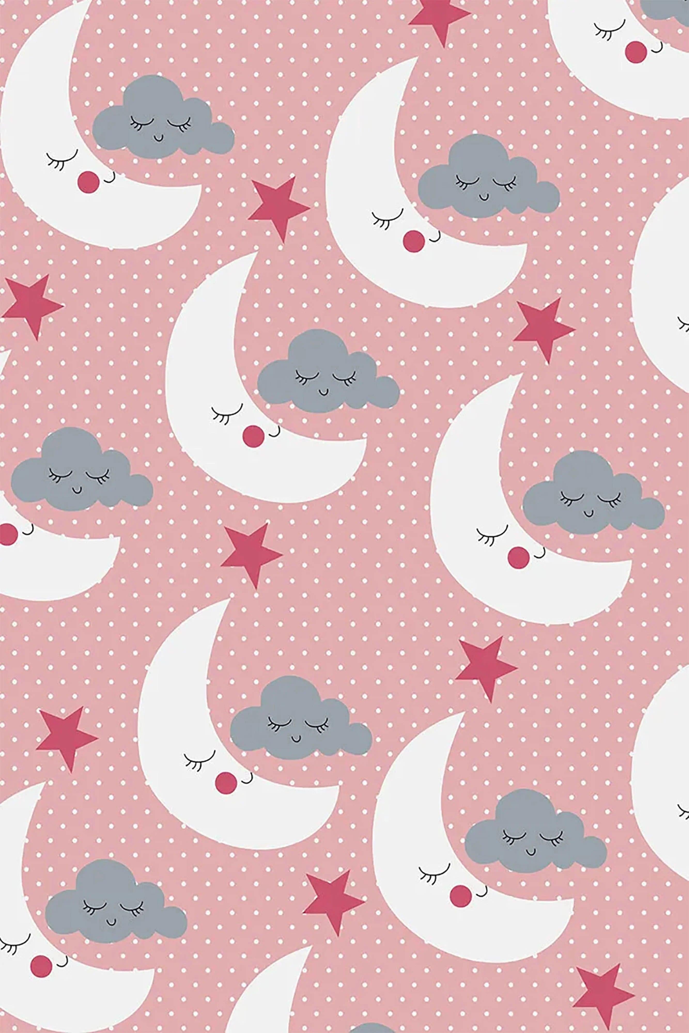 Şirin Uyku Temalı Pembe Çocuk Halısı-Pera Halı