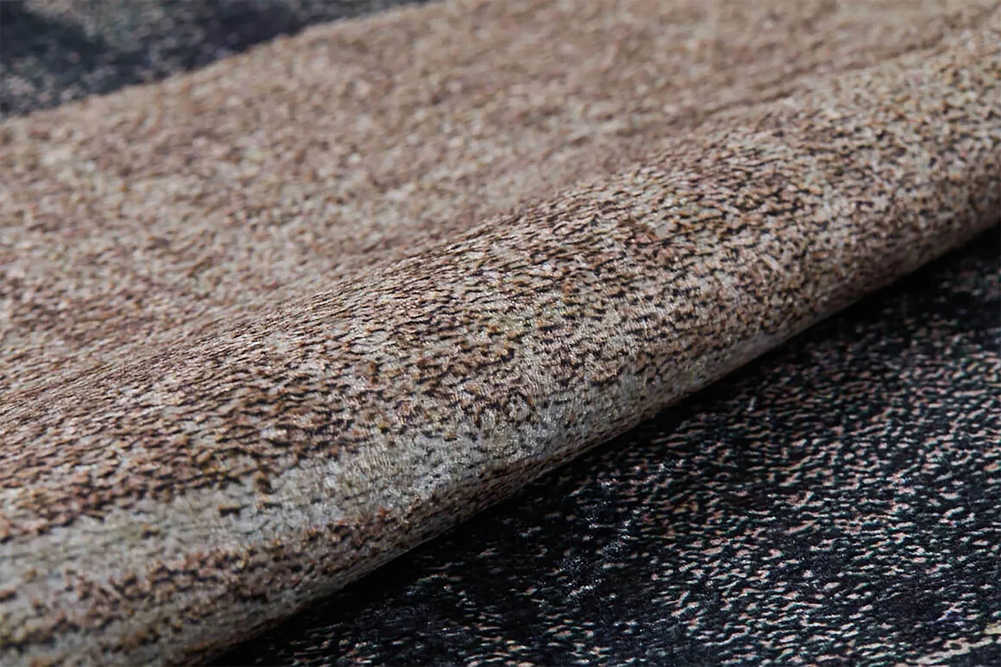 Siyah Kahve Yatay Çizgili Modern Halı-Pera Halı