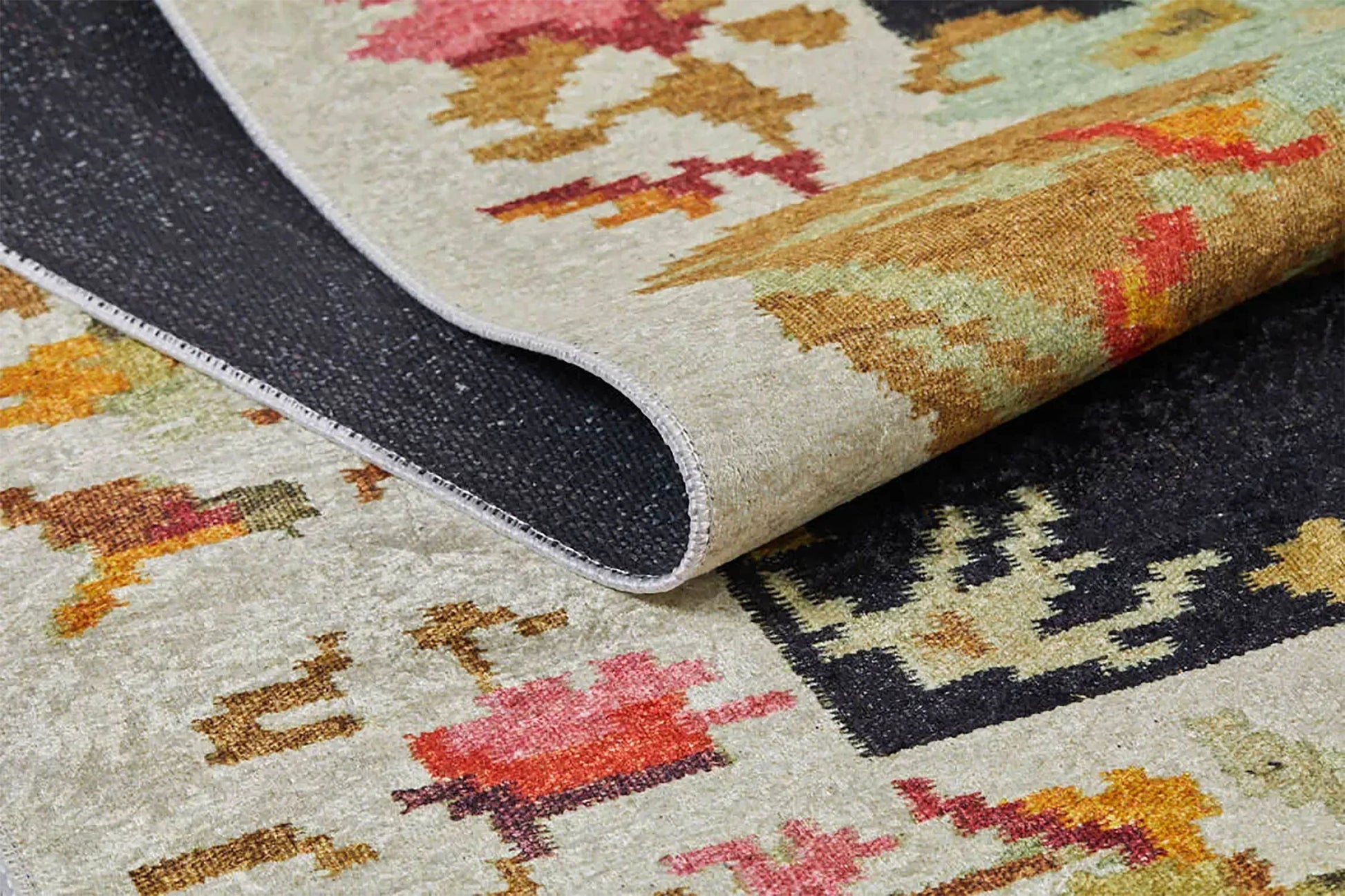 Soho Karabağ Çiçekli Bohem Dekoratif Sarı Halı-Pera Halı