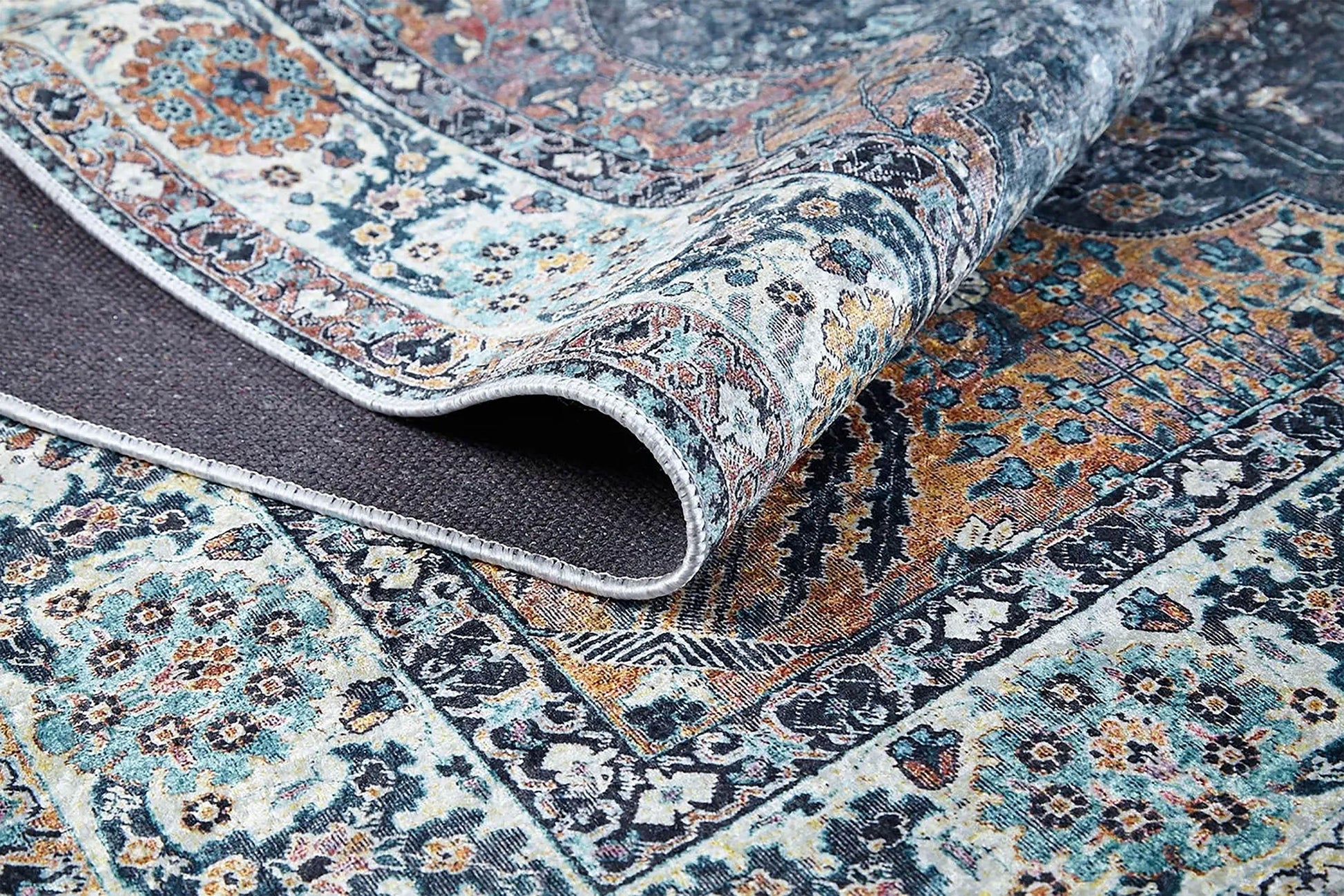 Soho Madalyon Desenli Bej Geleneksel Oryantal Doğu Halısı-Pera Halı